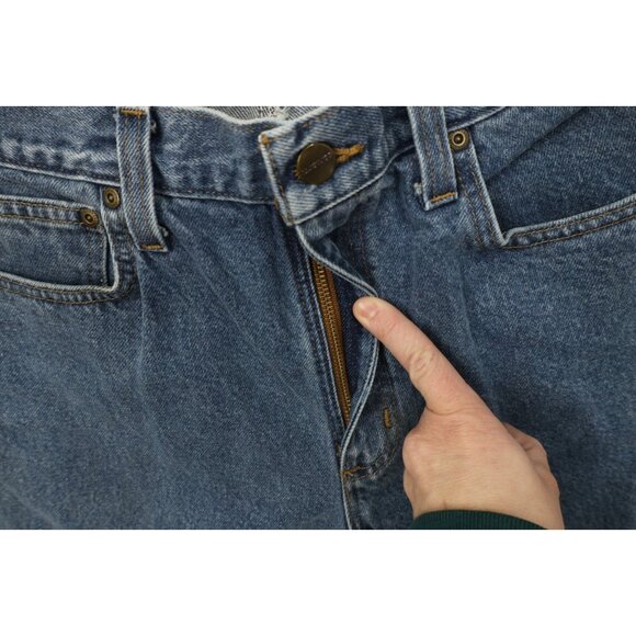 Vintage Y2K Carhartt Mens 36x32 Distressed Traditional Fit Denim Jeans Blue - Picture 7 of 13